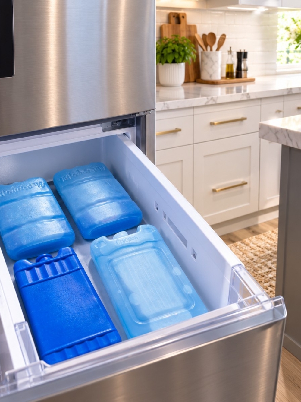 Blue Freezer Ice Packs Set – Reusable Cold Packs for Food Storage